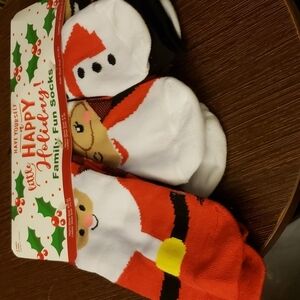 Jacques Moret Unisex  Family Matching Holiday 4 Pack Crew Casual Socks
